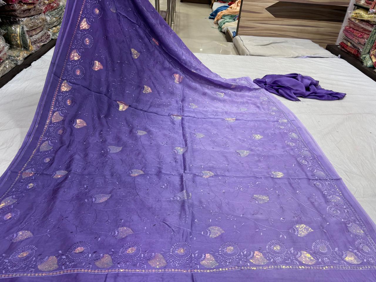 Lavender Elegance Sitara Saree