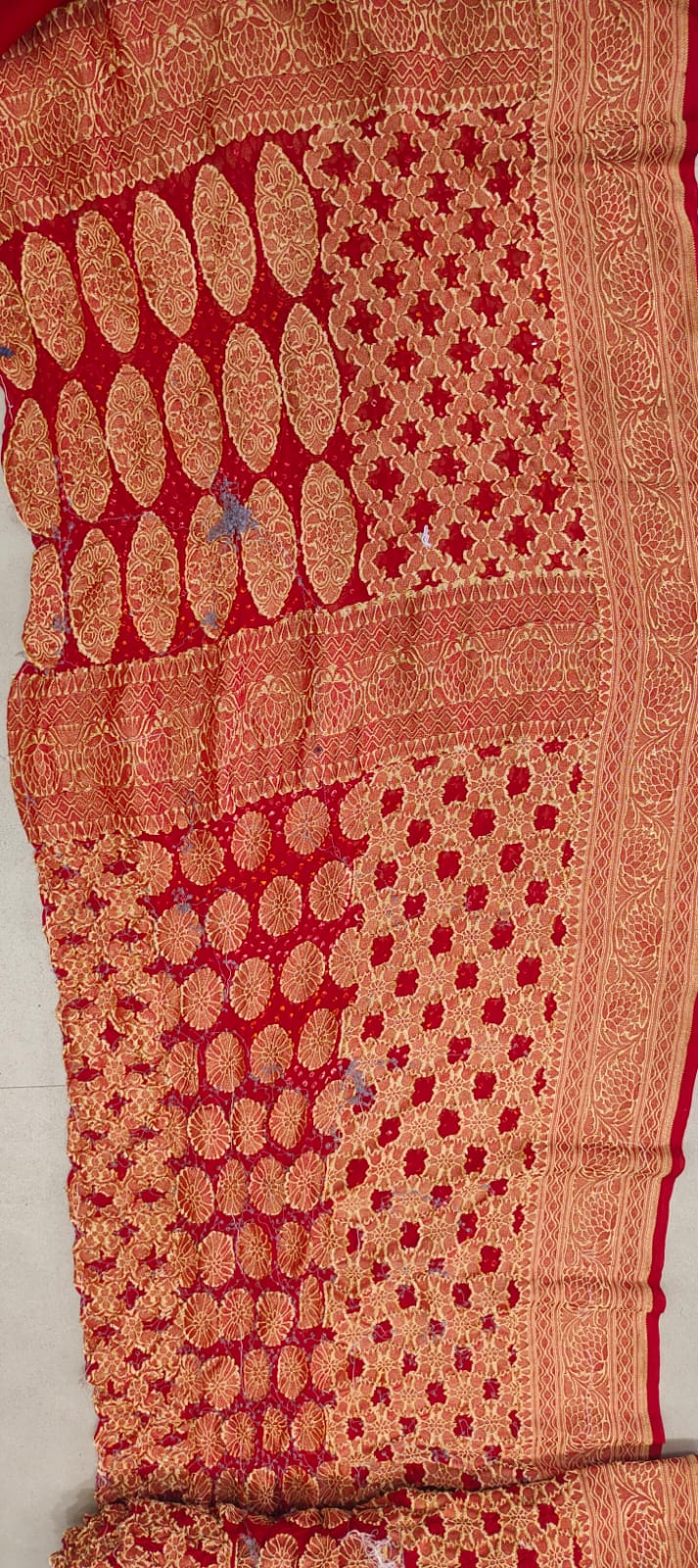 Red and Gold Brocade Saree