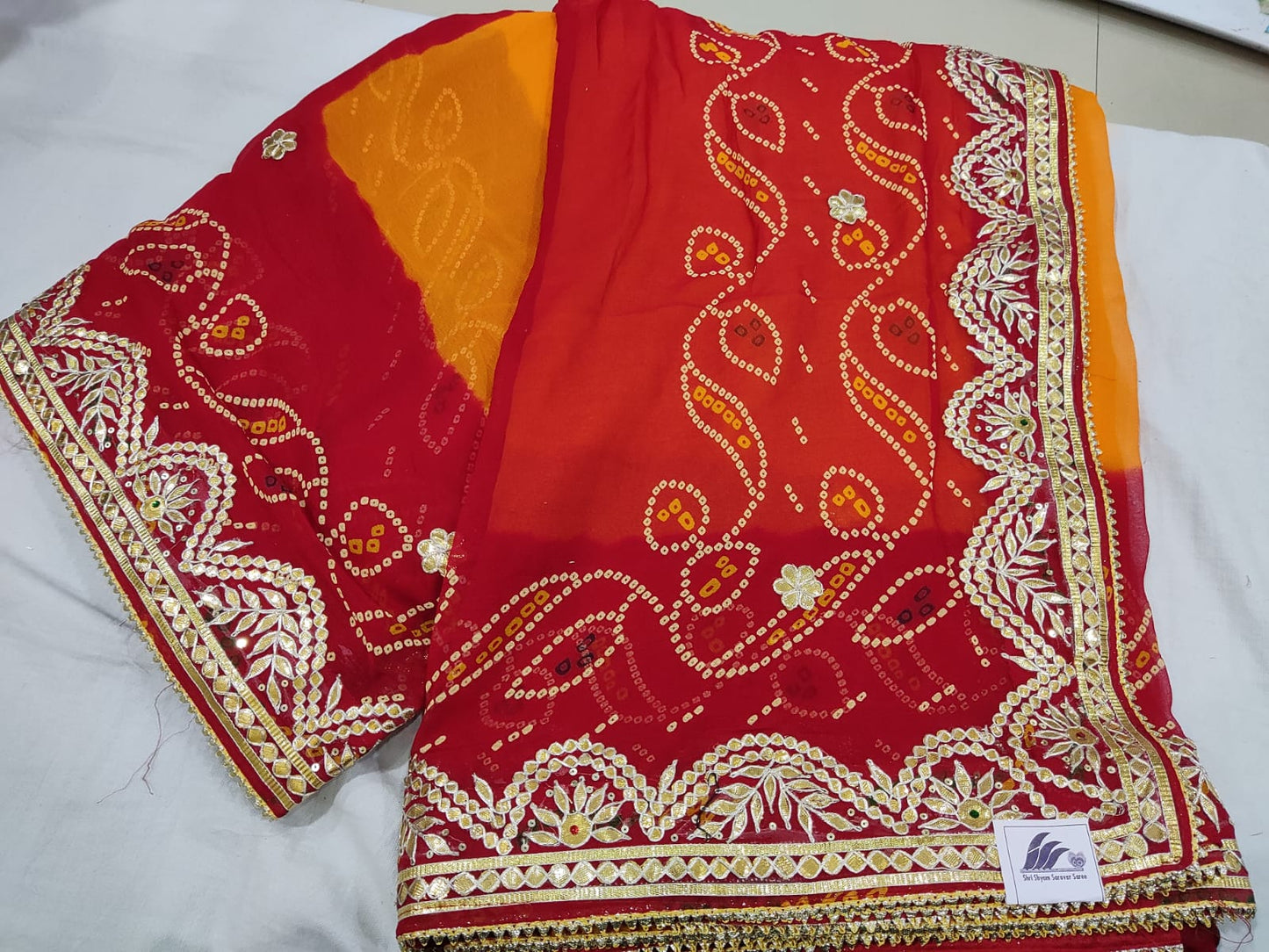 Red & Orange Chunri