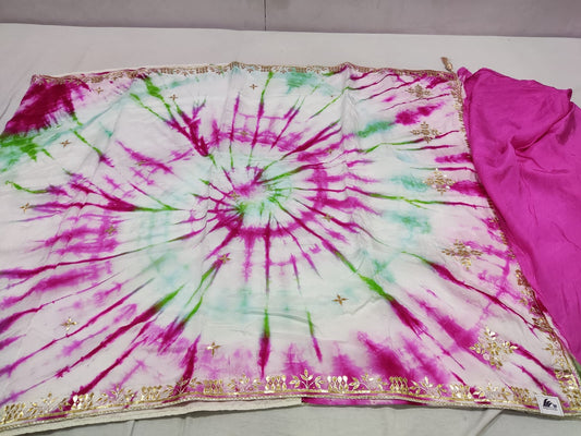 Magenta Magic Multi-Tone Gota Saree