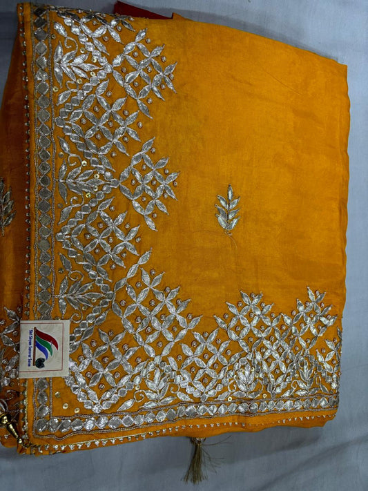 Mustard Sunshine Gotta Saree