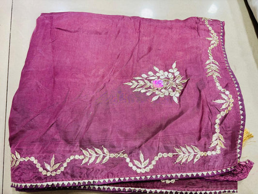 Rani Pink Classic Gotta Patti Saree