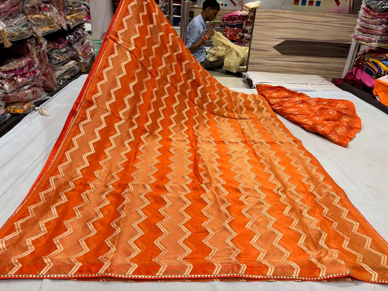 Orange Silk Saree