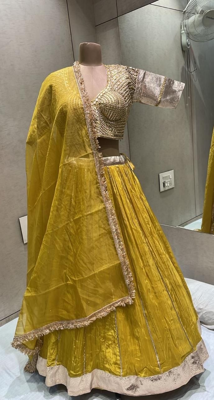 Royal Blue Embroidered Lehenga Choli with Dupatta