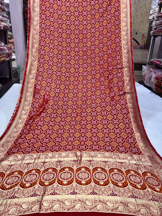 Premium Red Designer Banarasi Silk Saree with Rich Zari Work