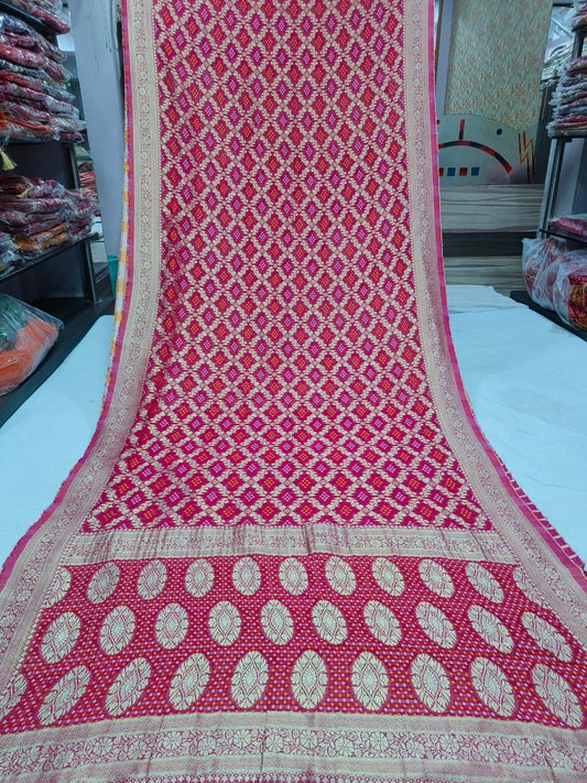 Designer Banarasi Silk Saree with Golden Zari