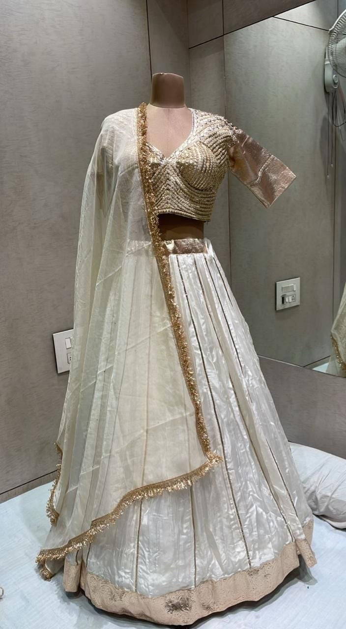 Royal Blue Embroidered Lehenga Choli with Dupatta